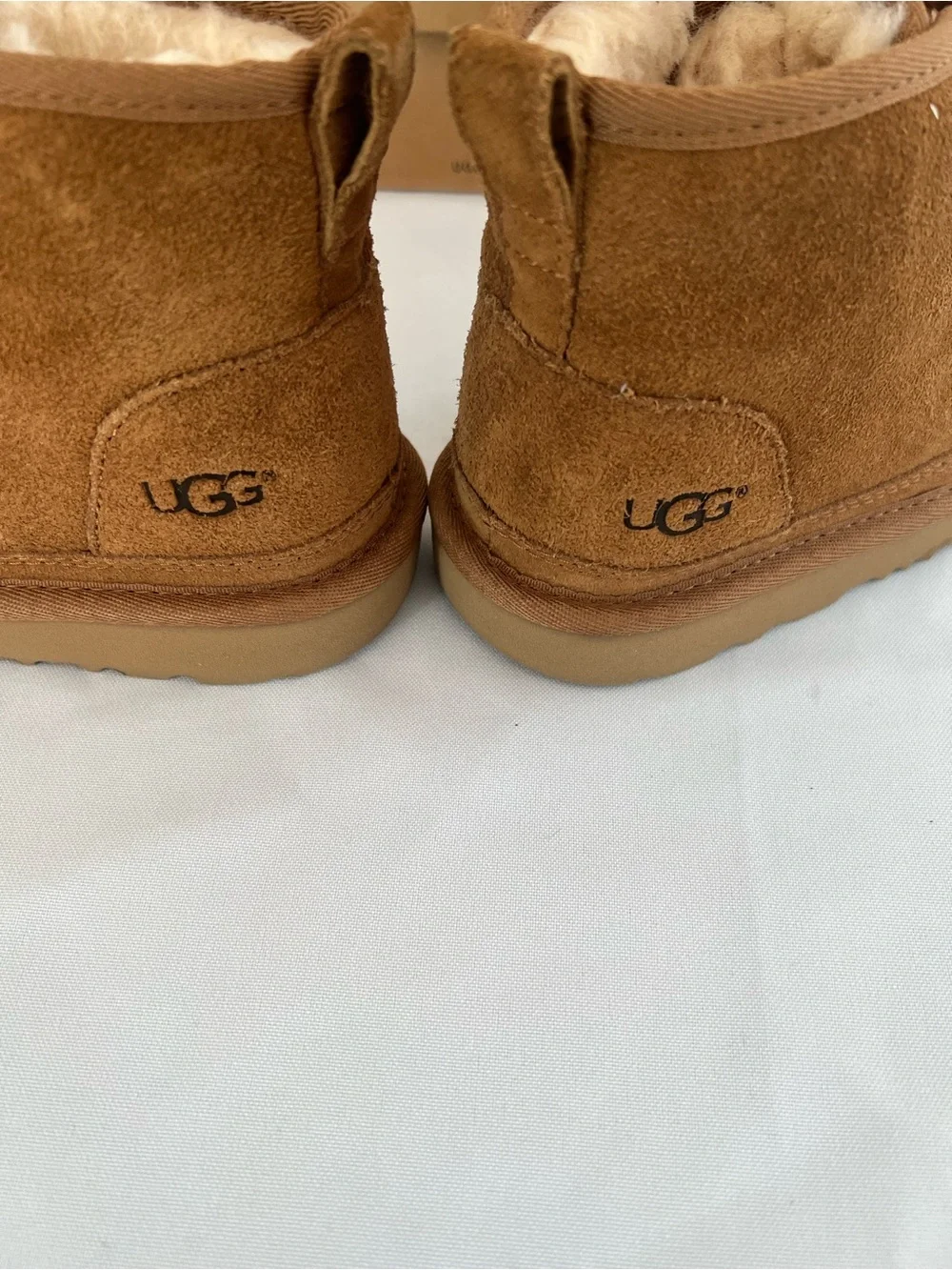 UGG Kids Chestnut Brown Suede Lace-Up Boots